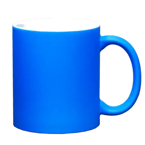 Taza 11 Oz fluorescente de color  Azúl para sublimar