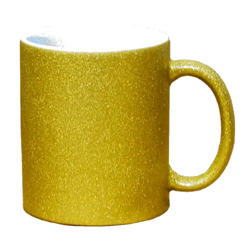Taza 11oz  brillante de color Dorado para sublimar