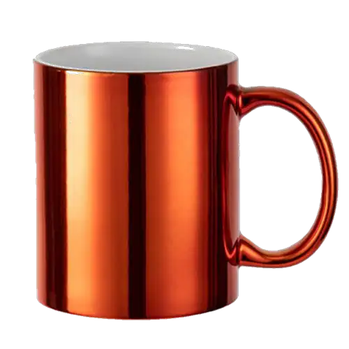 Taza de colores plateados para sublimar 11 oz color rojo