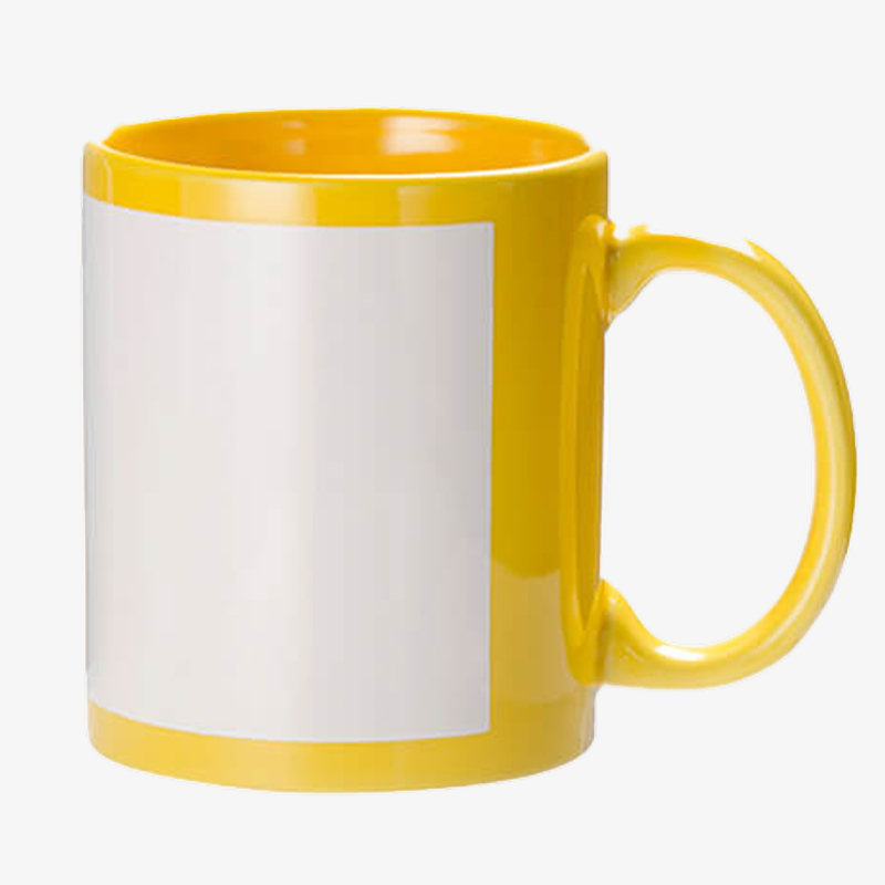 Taza 11oz luminosas de color Amarillo para sublimar