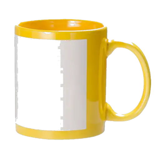 Taza 11oz luminosas de color Amarillo para sublimar