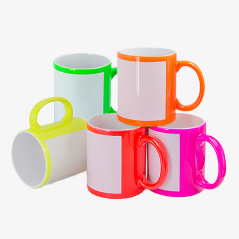 Taza 11oz luminosas de color rosado para sublimar