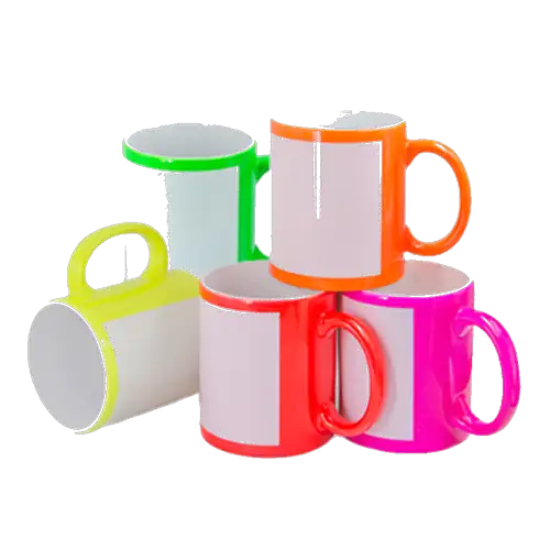 Taza 11oz luminosas de color rosado para sublimar