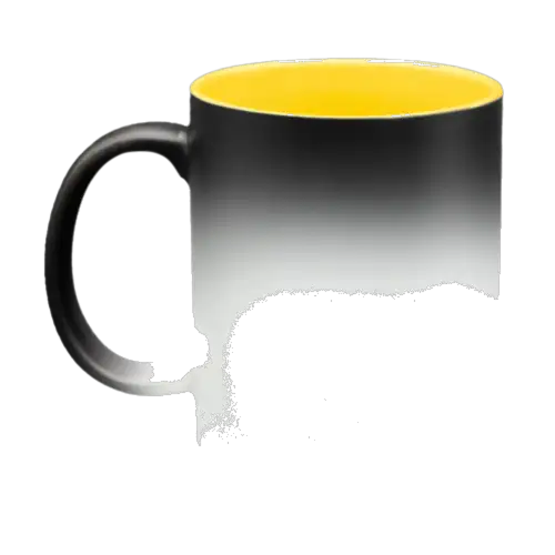Taza mágica con color interior 11oz amarillo