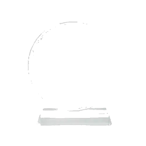 Cristal mediano de forma circular con Soporte, para sublimar tamaño: 12*12*2cm