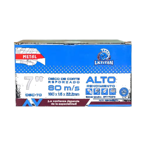 Disco de Corte Metal- 7"X1/16"X7/8"-Q7