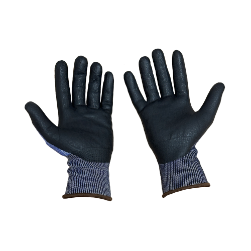 Guantes de Trabajo azul recubierto de Nitrilo, corte A2 Talla 8