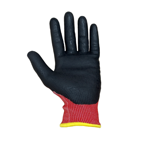 Guantes de Corte color rojo recubierto de nitrilo A7 Talla 7
