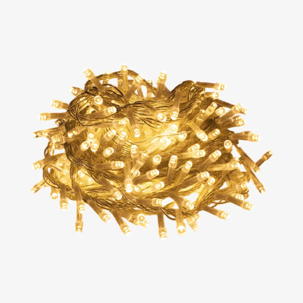 Luces de Navidad, color amarillo, 10m, modernas