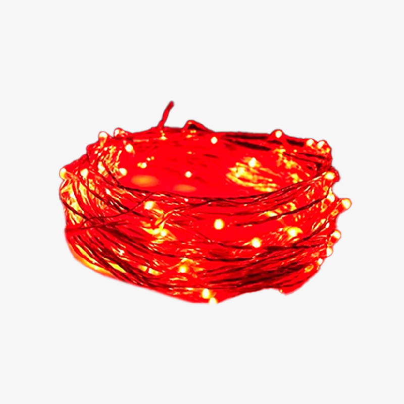 Luces de Navidad, color rojo, 10m, modernas