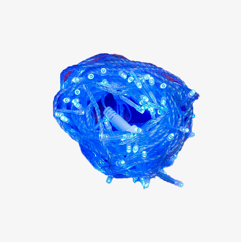 Luces de Navidad, color azul, 10m, modernas