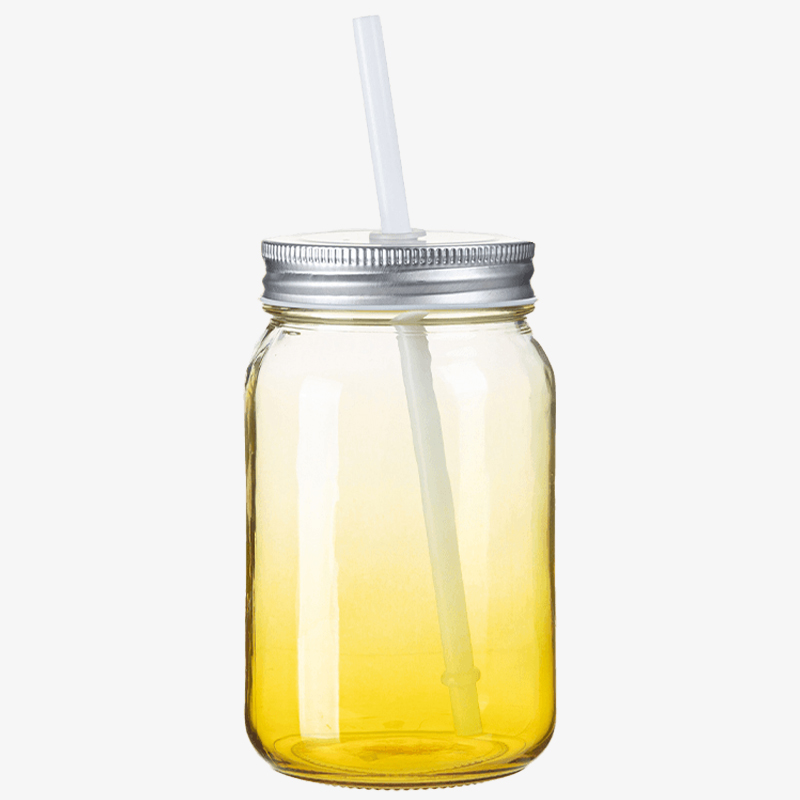 Vaso  sin asa para sublimación con degradado amarillo (de 15 Oz)