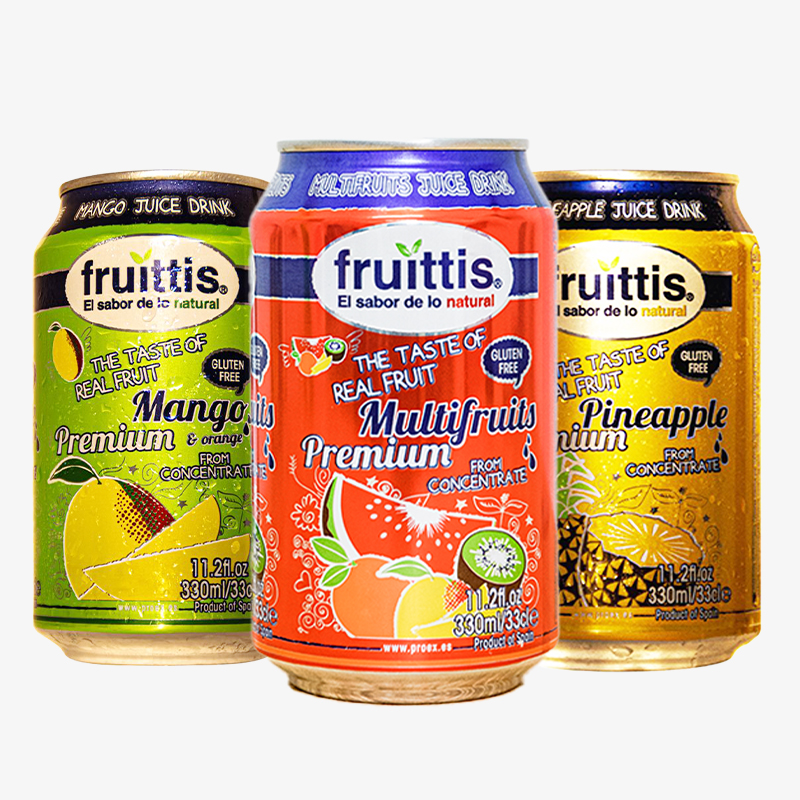 Pallet Mixto de Jugos sabor Mango, Multifrutos y Piña