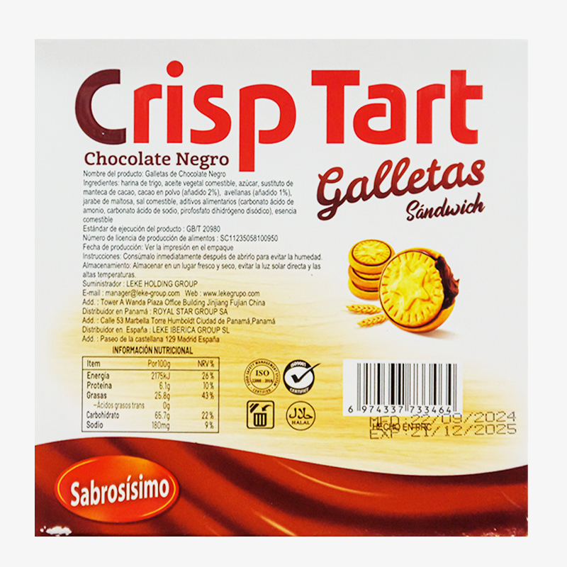 Galleta Criptart chocolate negro