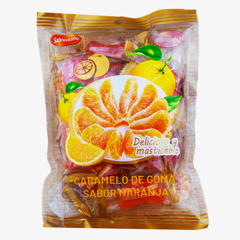 Caramelos de goma de naranja