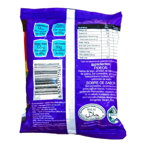 Sopa estilo ramen sabor Teriyaki