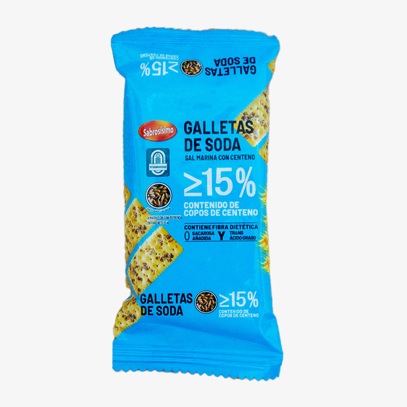 Galletas de soda de sal marina con centeno