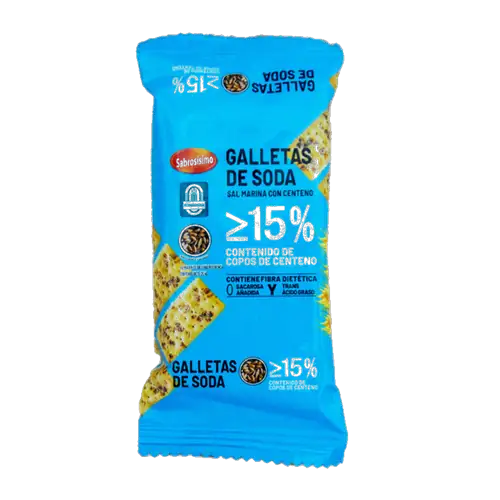 Galletas de soda de sal marina con centeno