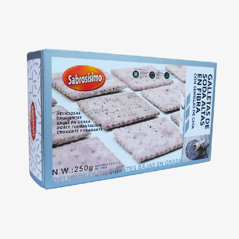 Galletas de soda de grano negro de semilla de chía