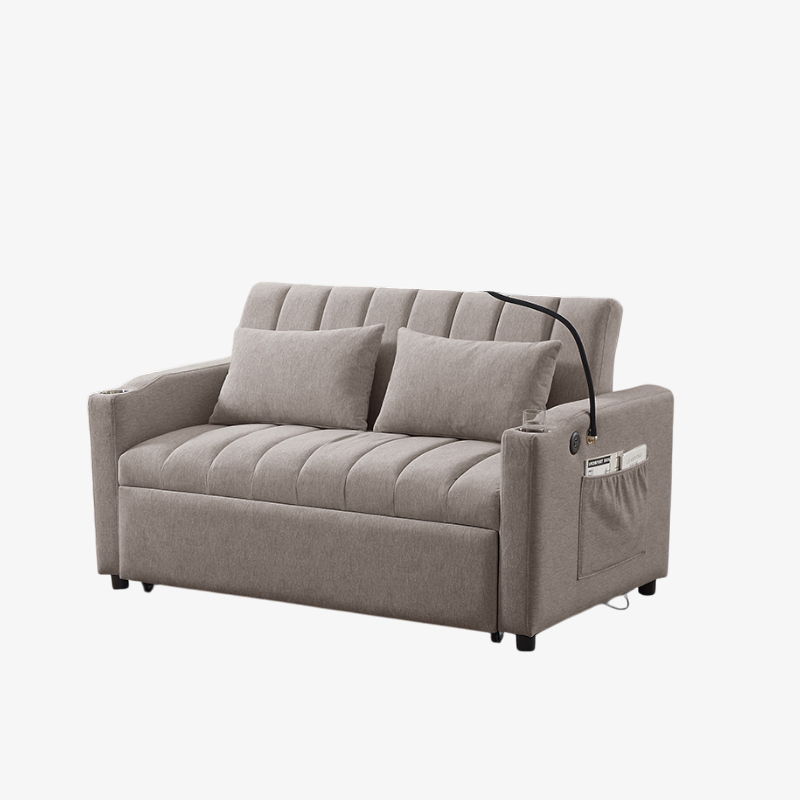 Sofá cama 2 plazas (Gris claro)