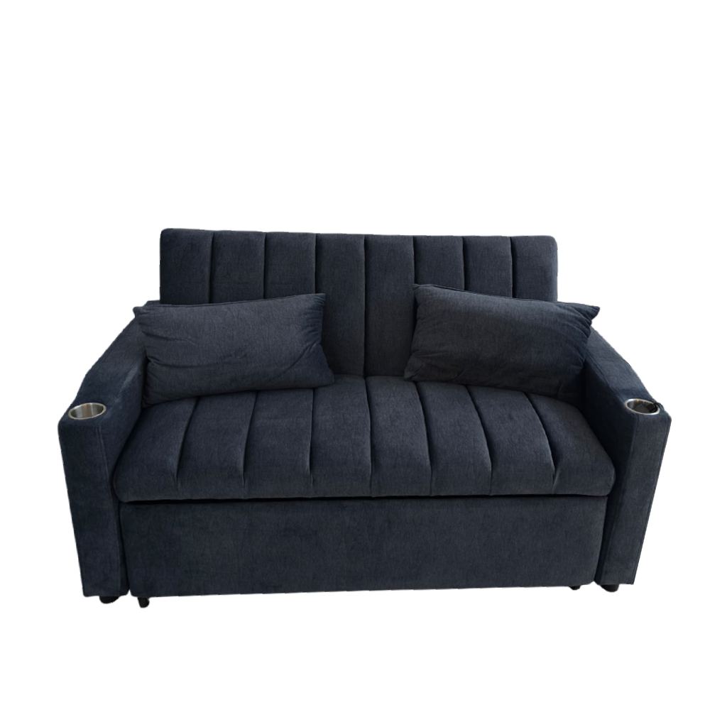 Sofá cama 2 plazas (azul oscuro)