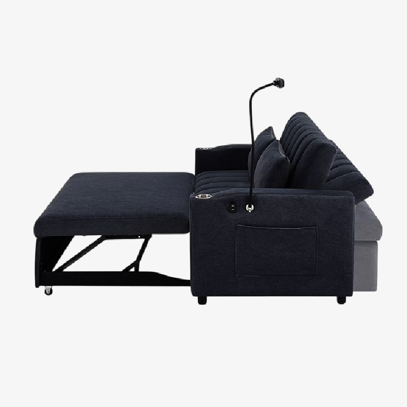 Sofá cama 2 plazas (azul oscuro)