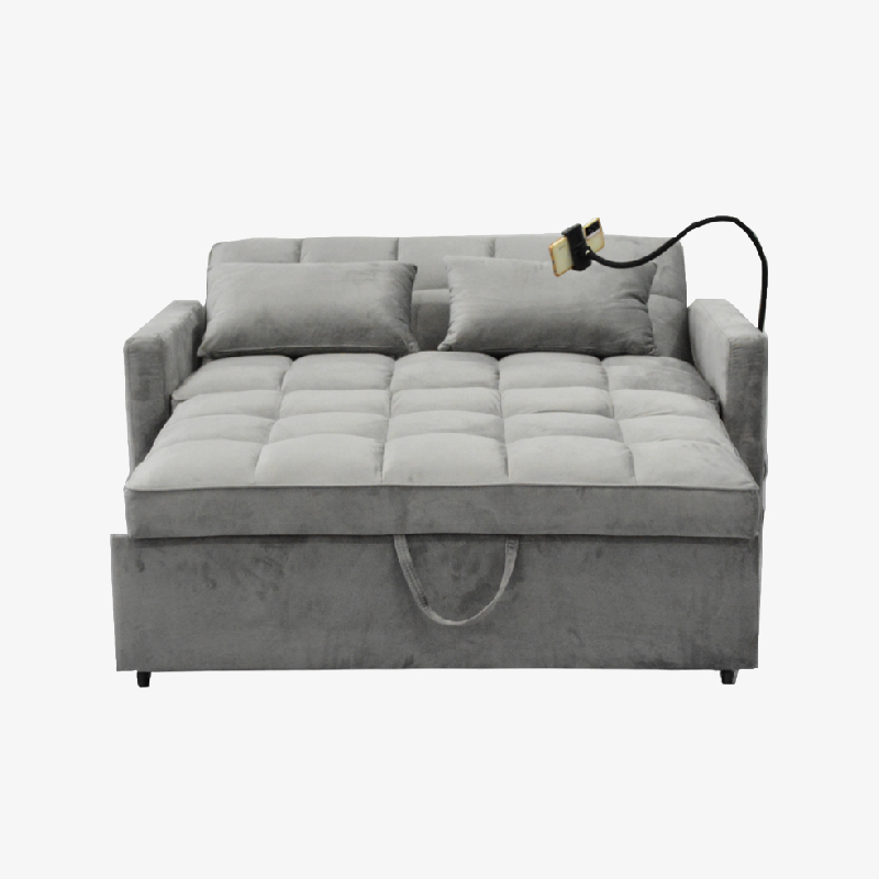 Sofá cama 2 plazas (Gris claro)