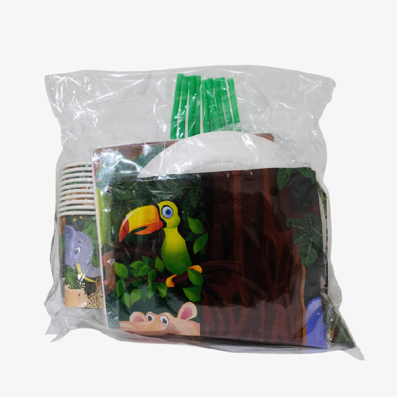 Set de artículos para fiesta (temática jungla)