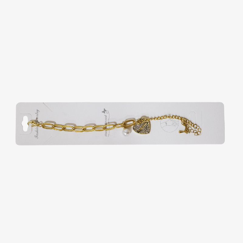 Pulsera con dije de corazón "Moderna"