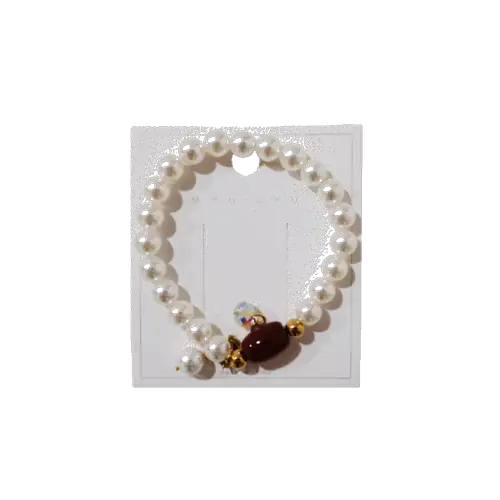 Pulsera de perlas "Rubí"