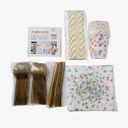 Set de artículos para fiesta (dorado)