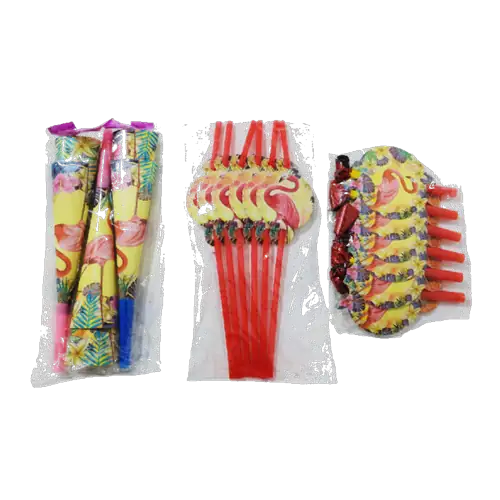 Set de artículos para fiesta (temática flamenco rosa)