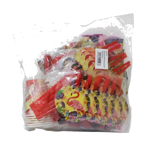 Set de artículos para fiesta (temática flamenco rosa)