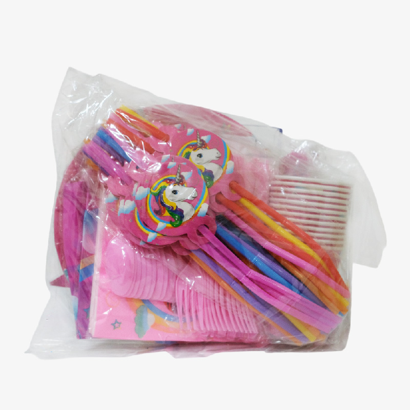 Set de artículos para fiesta (temática unicornio)