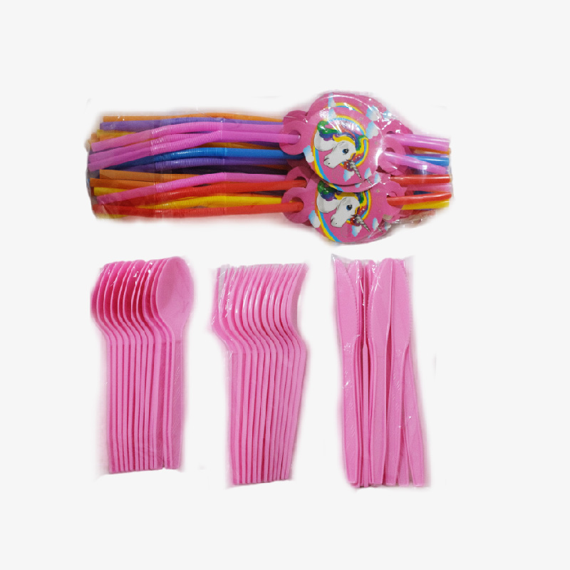 Set de artículos para fiesta (temática unicornio)
