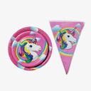 Set de artículos para fiesta (temática unicornio)