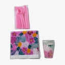 Set de artículos para fiesta rosa (rosa)