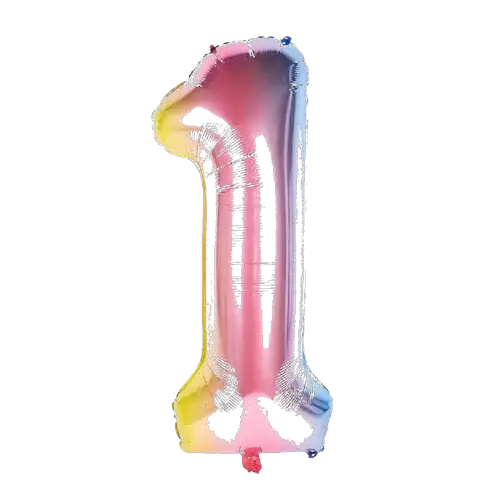 Globos de cumpleaños en forma de números (Multicolor)