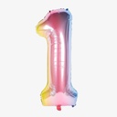Globos de cumpleaños en forma de números (Multicolor)