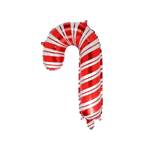 Globo en forma de bastón de caramelo