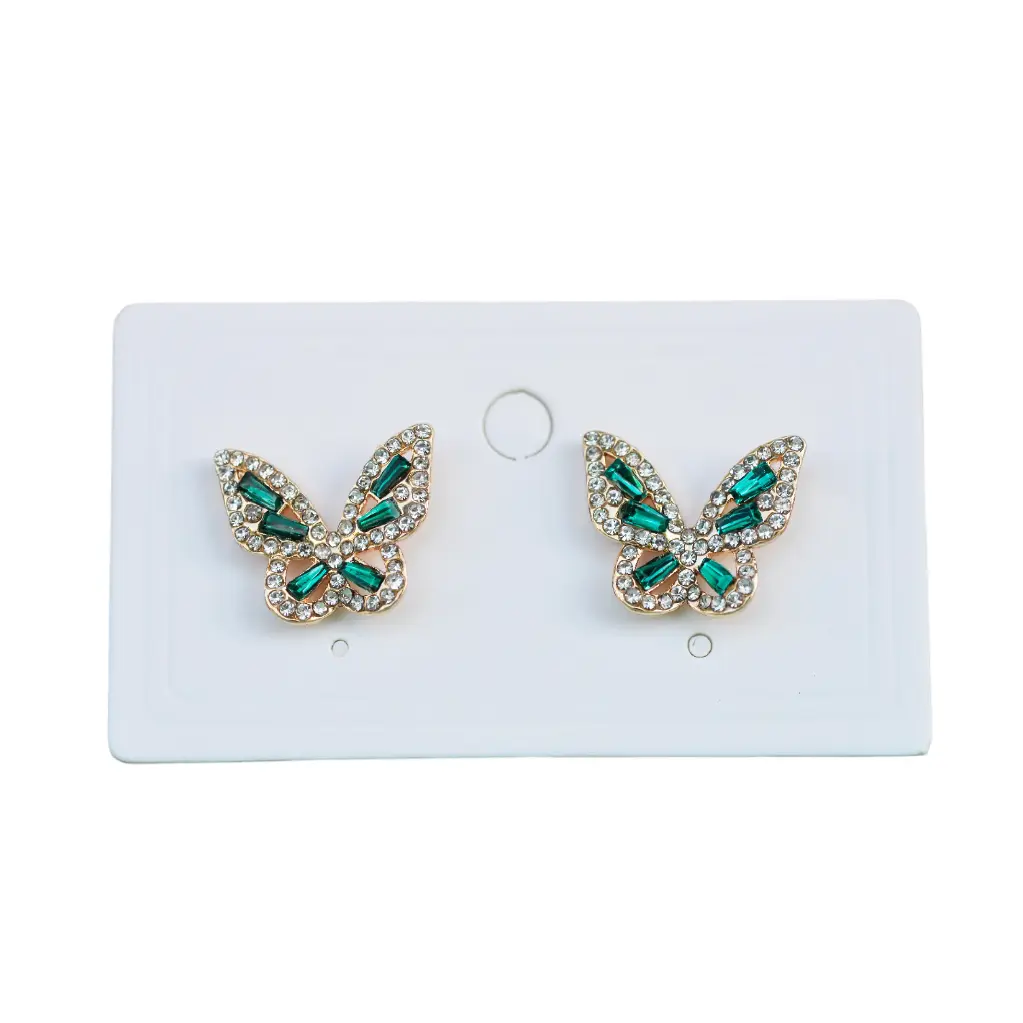 Aretes de esmeraldas Butterfly