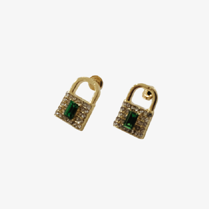 Aretes con esmeralda "Lockve"