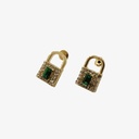 Aretes con esmeralda "Lockve"