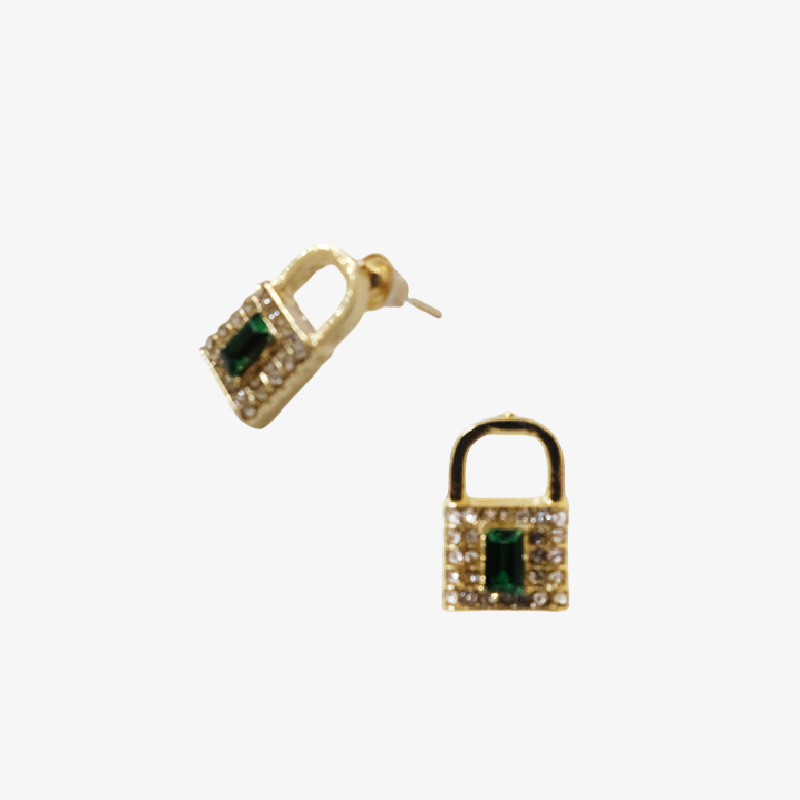 Aretes con esmeralda "Lockve"