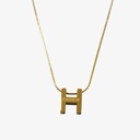Collar dorado con dije H "Hermosa"