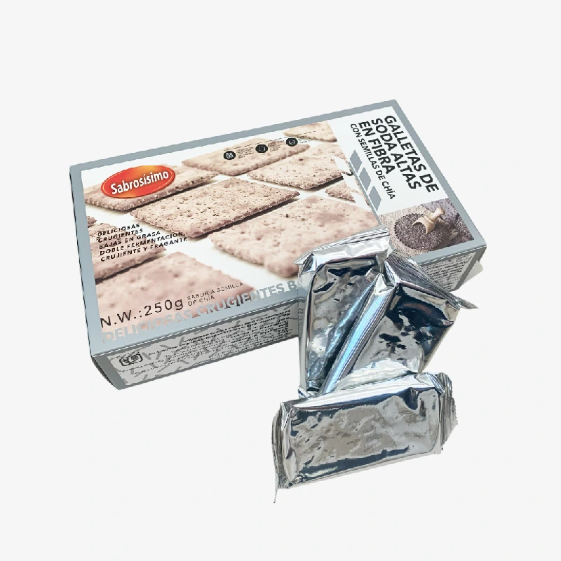 Galletas de soda de grano negro de semilla de chía