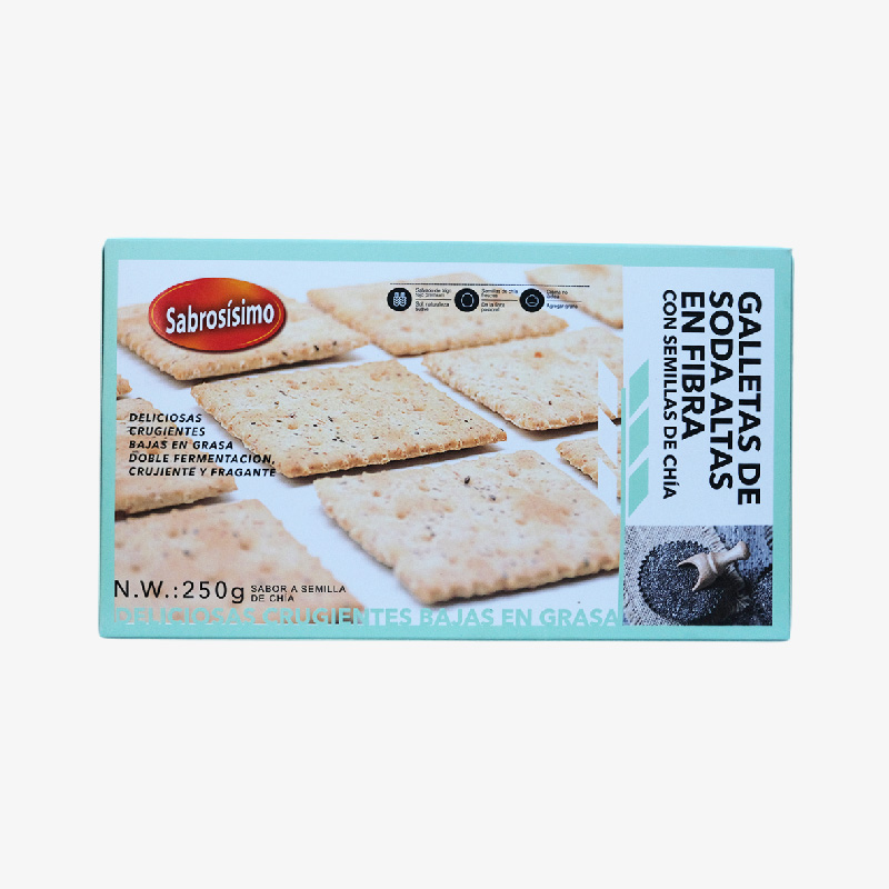 Galletas de soda con semillas de chía (peinadas integrales)