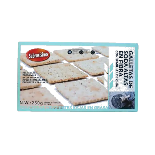 Galletas de soda con semillas de chía (peinadas integrales)