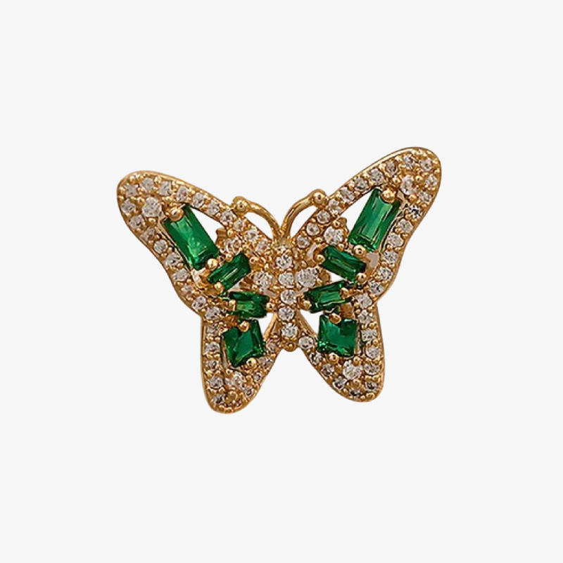 Aretes de esmeraldas Butterfly