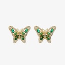 Aretes de esmeraldas Butterfly
